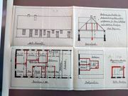 Bauzeichnung für den Durchbau einer Scheune für Hermann Schlage. LHAS, Archiv Greve