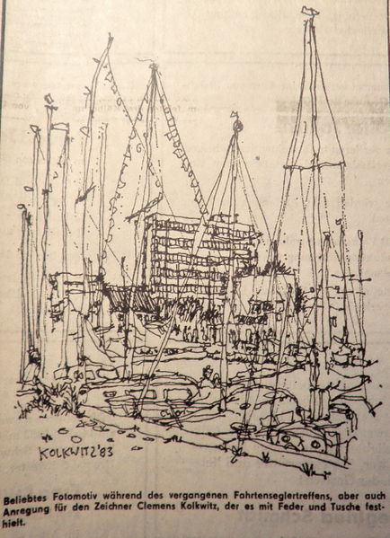Datei:Kolkwitz 1983 Wolgast Hafen Kreishaus.jpg